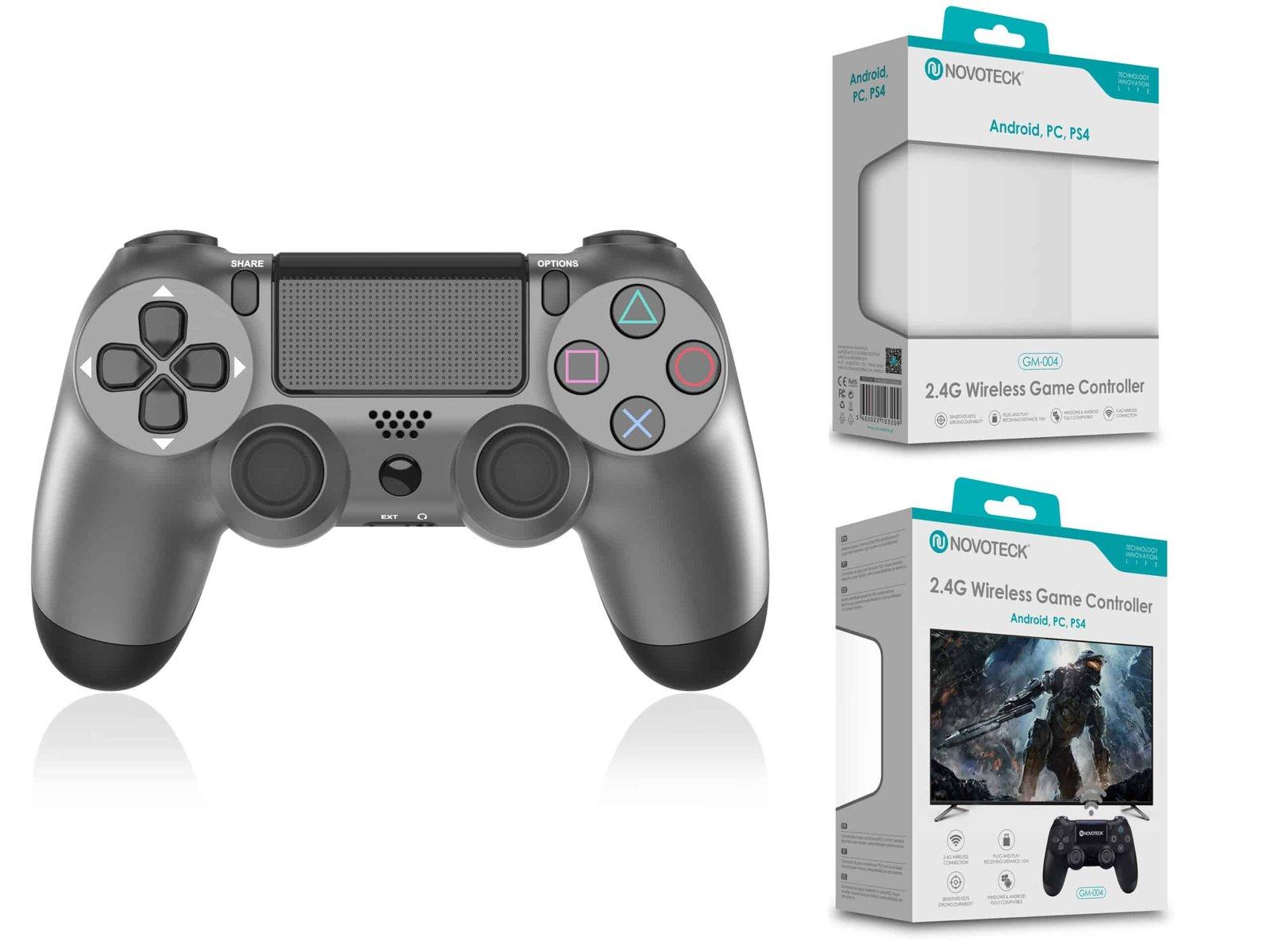 Comando Jogo PS4-PC-Android Cinzento Sem Fio 2.4G GM-004