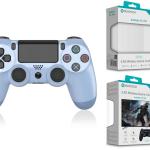 Comando Jogo PS4-PC-Android Metalizado Azul Sem Fio 2.4G GM-004