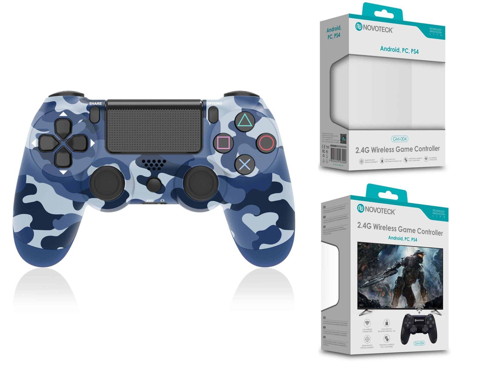 Comando Jogo PS4-PC-Android Tropa Azul Sem Fio 2.4G GM-004