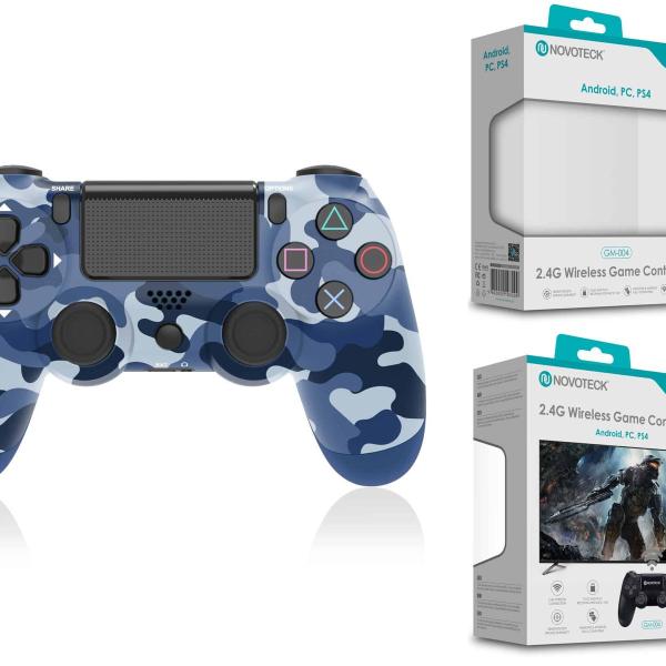 Comando Jogo PS4-PC-Android Tropa Azul Sem Fio 2.4G GM-004