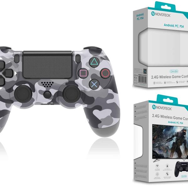 Comando Jogo PS4-PC-Android Tropa Cinza Sem Fio 2.4G GM-004