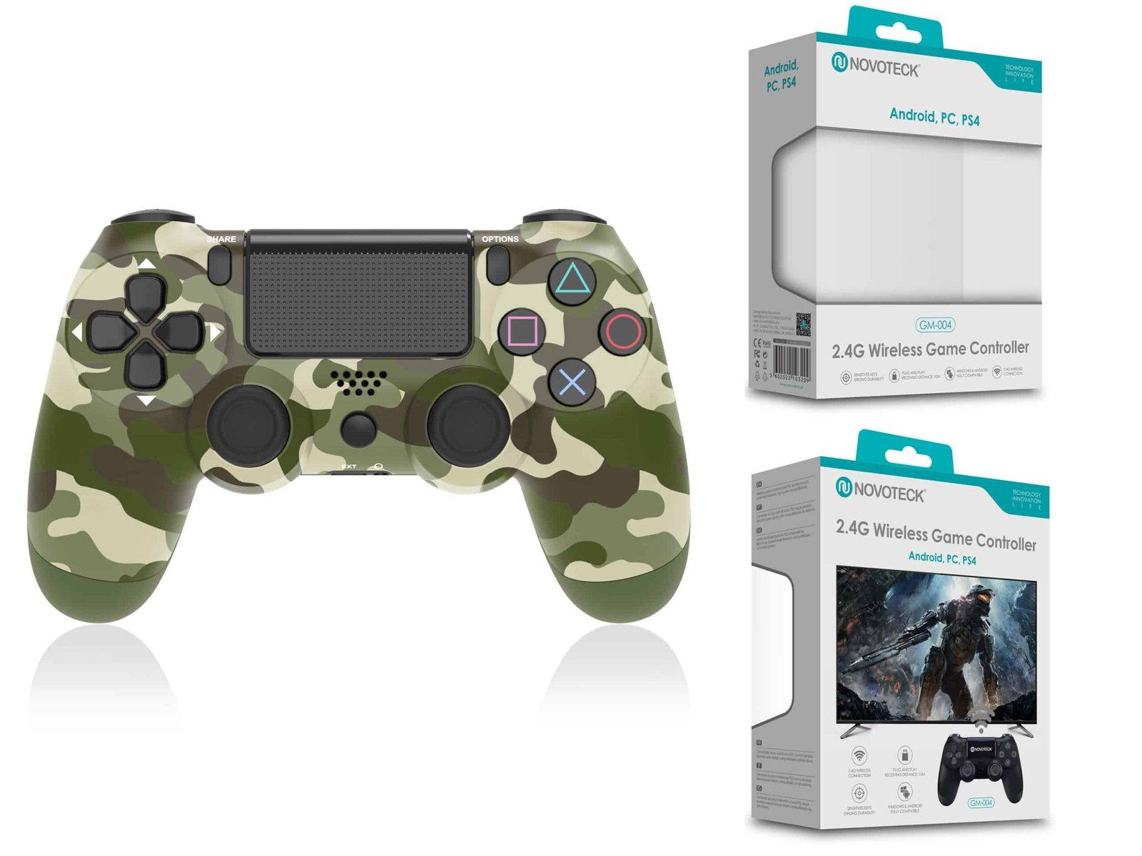 Comando Jogo PS4-PC-Android Tropa Verde Sem Fio 2.4G GM-004