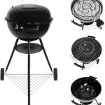 Churrasqueira Híbrida 2 - EM - 1 Roast 60 c/ Tampa e Rodas 98,5 x 47,5 x 56 cm (Preto) - GREGMAN