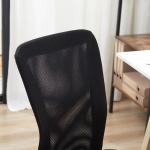 Cadeira de Escritório de Malha Giratória sem Apoio para os Braços com Altura Ajustável Carga 43x58x90 - 100 cm Preto