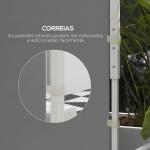2 Paredes Laterais para Tenda 300x200 cm com Janela Enrolável e Porta com Fecho para Tendas 3x3 m ou 3x6 m Cinzento