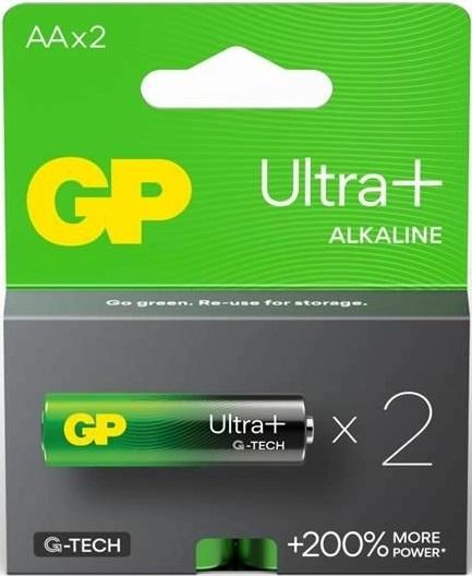 Blister 2 Pilhas 1,5V Alcalinas LR6 AA (ULTRA PLUS+) - GP