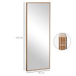 Espelho de Parede Espelho de Corpo Inteiro Estilo Moderno Decoração para Sala de Estar Dormitório Entrada 45x125 cm Madeira