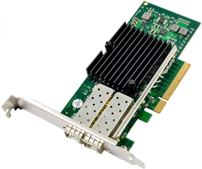 Placa de Rede GNC - 0202 10 Gigabit Fiber PCIe - x8, 2 slots SFP+ 10GbE - LEVELONE
