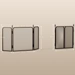 Frente para Lareira de 3 Painéis Proteção para Lareira Dobrável Frente para Lareira de Metal 96x1,3x56 cm Preto
