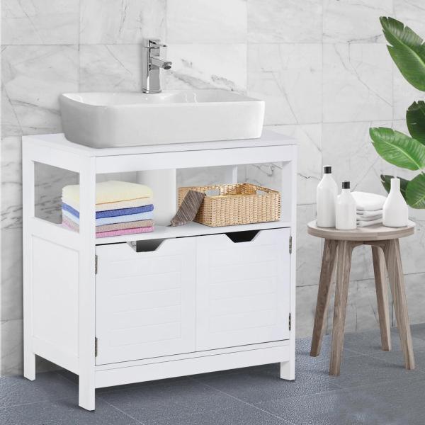 Armário Sob Lavatório com Prateleira Anti - Inclinação 60x30x60 cm Branco