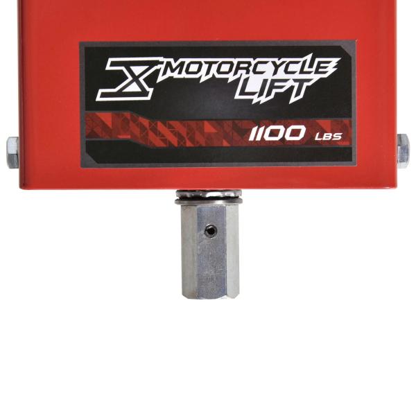 Plataforma Elevadora para Motocicletas com Altura Ajustável de 19 - 53cm Carga Máxima 500kg para Estacionar ou Reparar Oficina Garagem Preto e Vermelho