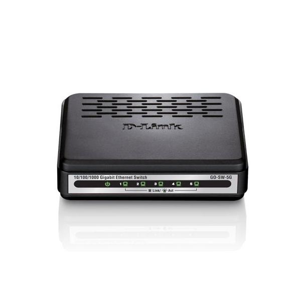 Switch de Rede Não - Gerido 1000 Mbit/s Preto (5 Portas) - D - LINK