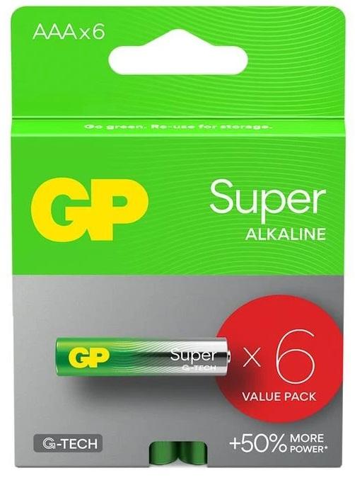 Blister 6 Pilhas 1,5V Alcalinas LR03 AAA - GP