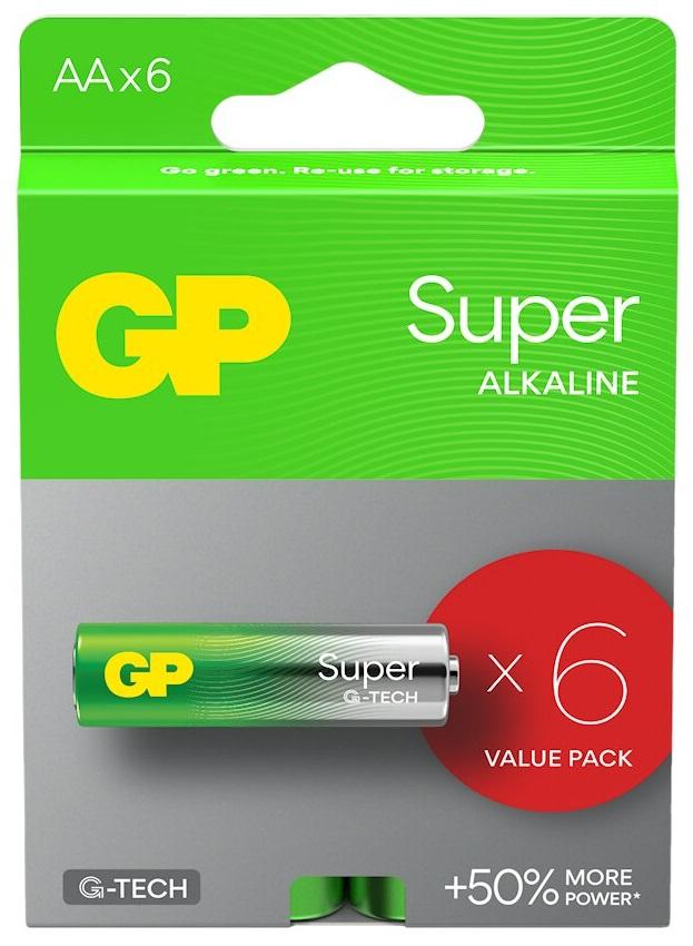 Blister 6 Pilhas 1,5V Alcalinas LR6 AA - GP
