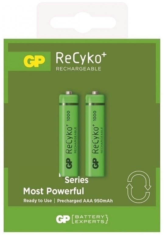 Blister 2 Pilhas Recarregáveis 1,2V 950mAh ReCyko+ Ni - Mh - AAA - GP