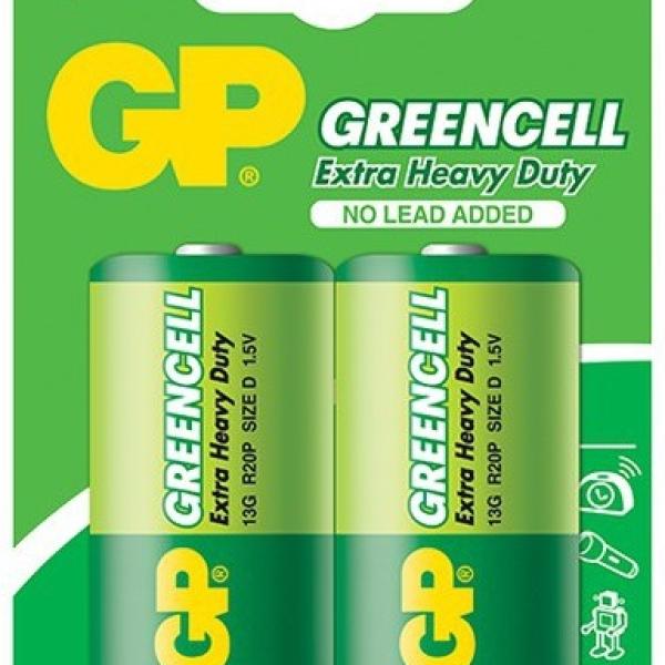 Blister 2 Pilhas GREENCELL R20 / D - GP