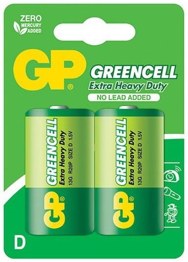 Blister 2 Pilhas GREENCELL R20 / D - GP