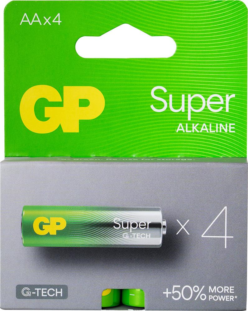 Blister 4 Pilhas 1,5V Alcalinas LR6 AA - GP