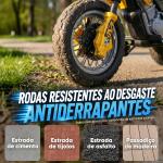 Mota Elétrica para Crianças 6V com Luzes e Música para Idades 3 - 6 Anos Amarelo