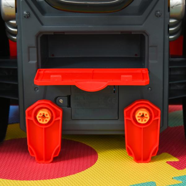 Motor de Caminhão para Crianças acima de 3 Anos Conjunto de Motor de Brinquedo com 61 Peças Volante Buzina Faróis Caixa de Armazenamento e Rodas 40x39x47cm Vermelho