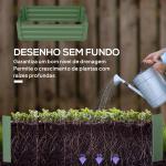 Conjunto de 2 Caixas de Plantio de Aço Caixa de Plantio Quadrada para Cultivos de Plantas Flores Pátio Exterior 100x50x30 cm Verde
