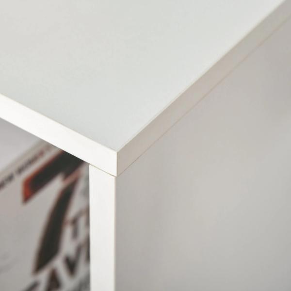 Estante para Livros Estante de Madeira de 3 Níveis com 6 Compartimentos de Armazenamento 65,5x30x97,5 cm Branco