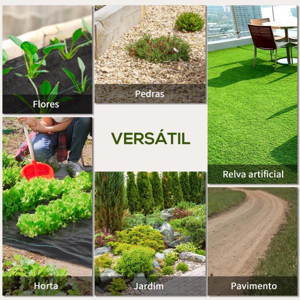 Rolo de Malha Anti - Ervas 1x100 m Malha Geotêxtil 60 g/m² para Controlo de Ervas Daninhas de Jardim Malha Anti - Ervas Preta