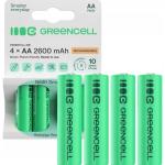 Blister 4x Pilhas Recarregável AA 1,2V 2600mAh - GREEN CELL