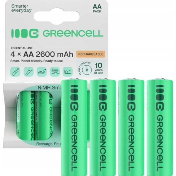 Blister 4x Pilhas Recarregável AA 1,2V 2600mAh - GREEN CELL