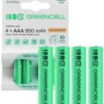Blister 4x Pilhas Recarregáveis Ni - MH AAA 1,2V 950mAh - GREEN CELL