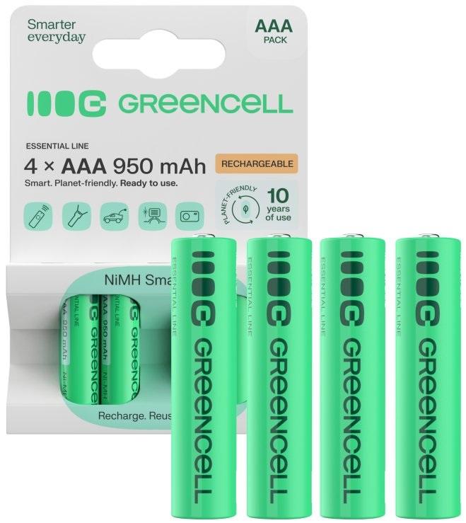Blister 4x Pilhas Recarregáveis Ni - MH AAA 1,2V 950mAh - GREEN CELL