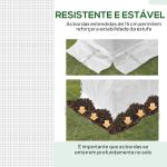 Cobertura de Estufa de Túnel 3x2x2m Cobertura de Substituição de Estufa Polietileno com 6 Janelas e Portas Enroláveis Branco