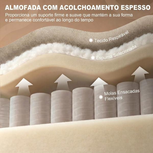 Poltrona Relax Reclinável até 155° Poltrona Reclinável Manual para Pessoas com Altura Inferior 195 cm 67x87x98 cm Bege