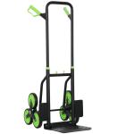 Carrinho de Carga Dobrável para Escadas com 6 Rodas, 120 kg, Portátil, Verde