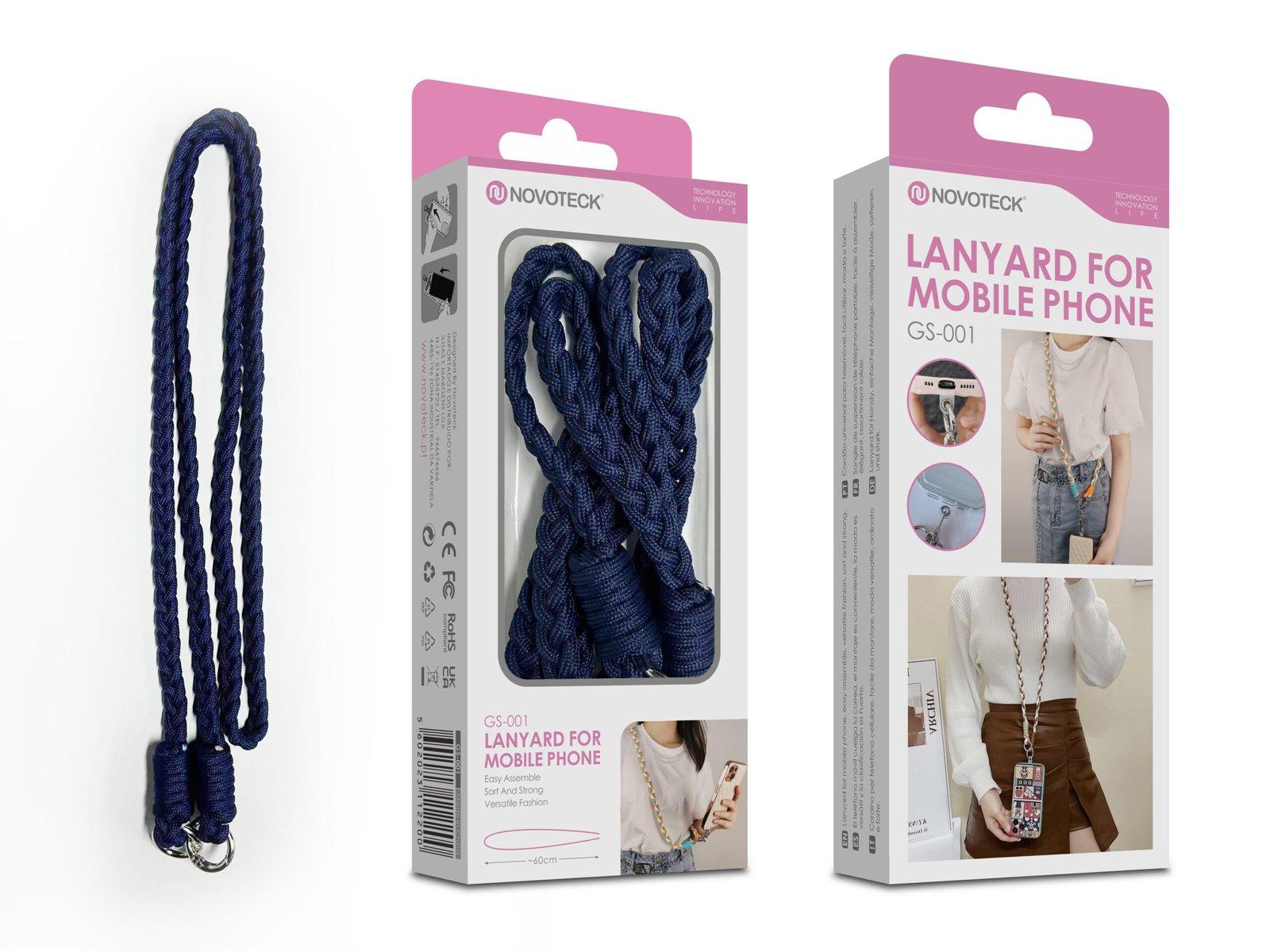 Cordão Trançado para Telemóvel NOVOTECK GS-001 - Estiloso Azul