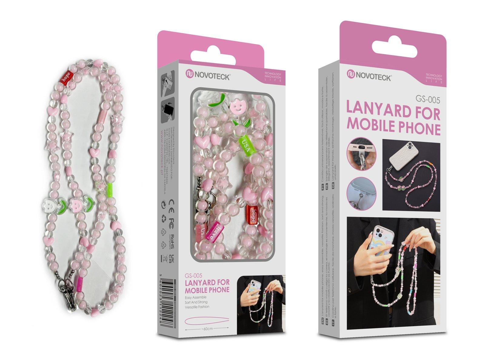 Cordão Decorativo Feminino para Telemóvel NOVOTECK GS-005 - Elegância e Conveniência