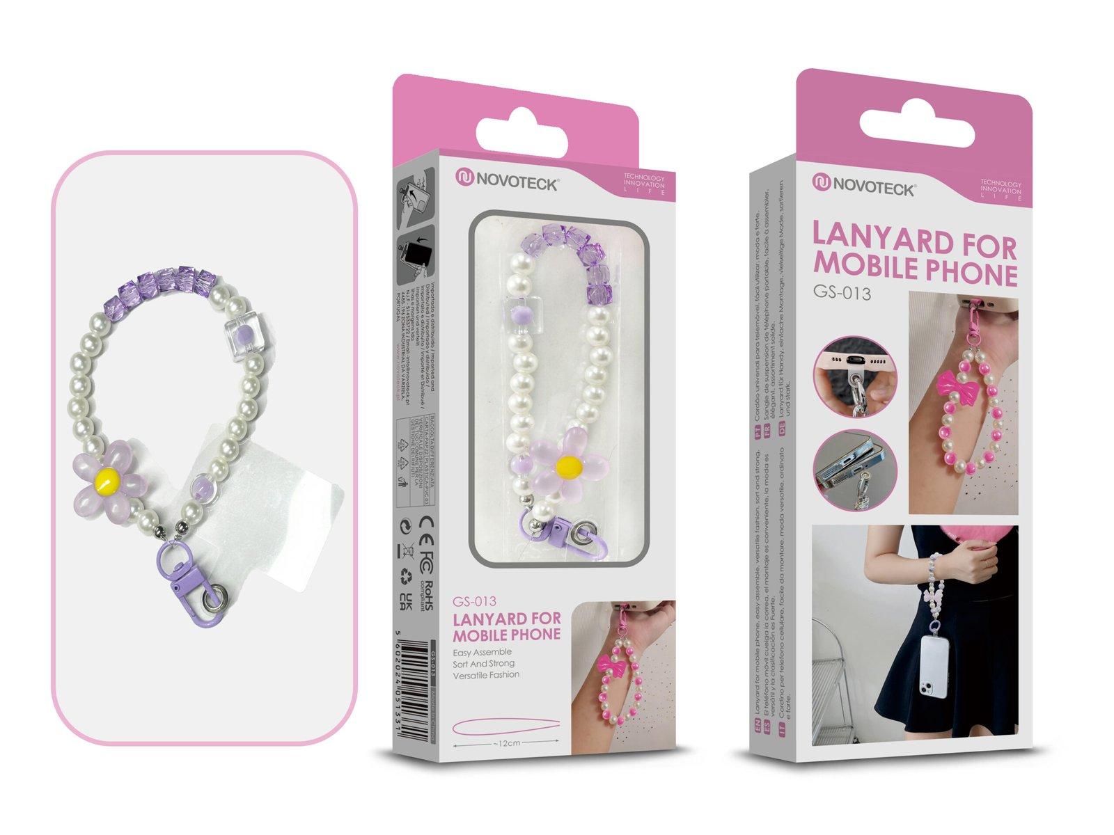 Cordão Fashion Universal para Telemóvel GS-013 ROXO FLOR