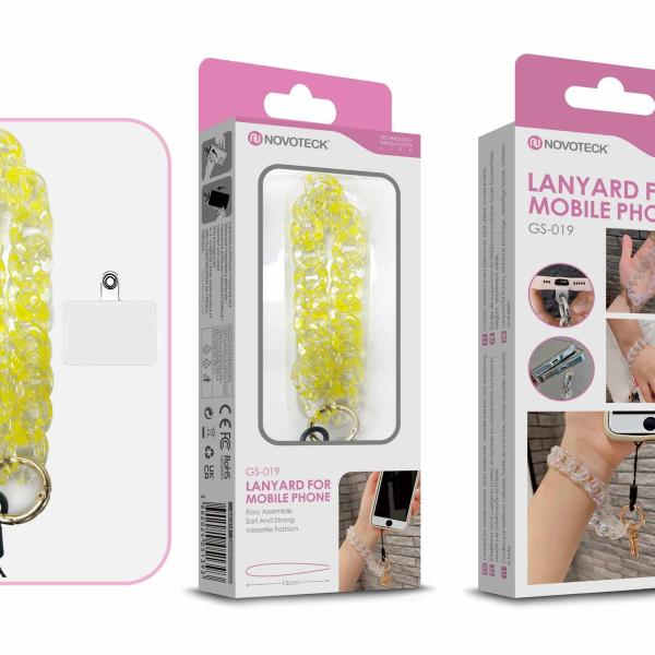 Cordão Fashion Universal para Telemóvel GS-019 AMARELO