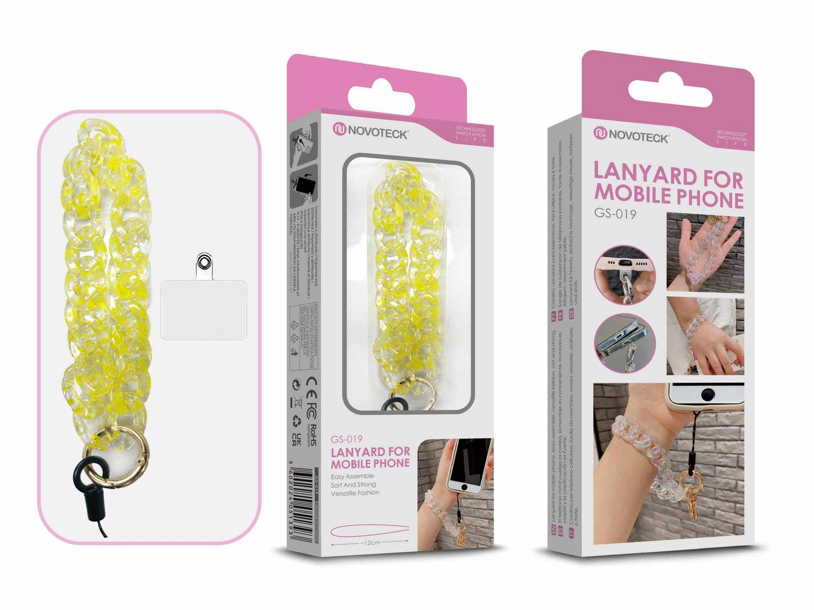 Cordão Fashion Universal para Telemóvel GS-019 AMARELO