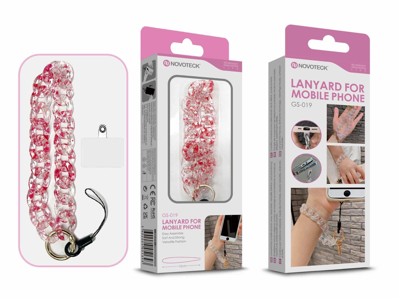 Cordão Fashion Universal para Telemóvel GS-019 VERMELHO