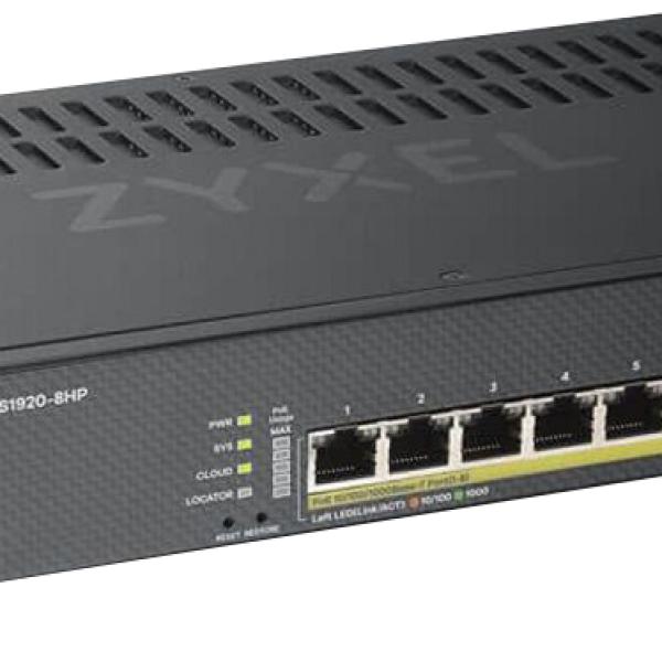 Switch GS1920v2 1U PoE (8 Portas) - ZYXEL