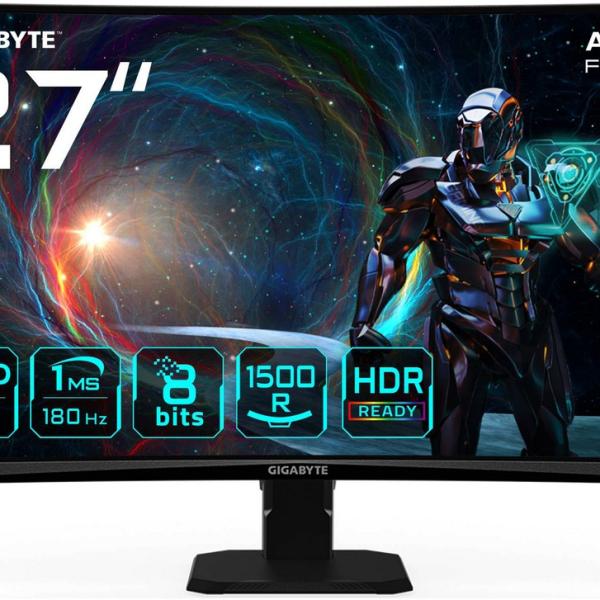 Monitor Curvo GS27QCA VA Edge LED 27 QHD 16:9 180Hz FreeSync - GIGABYTE