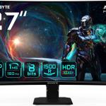 Monitor Curvo GS27QCA VA Edge LED 27 QHD 16:9 180Hz FreeSync - GIGABYTE