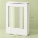 Cobertura de Radiador Moderno de MDF com Prateleira Superior para Sala de Estar Dormitório Escritório 60x18x84 cm Branco