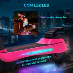 Trotinete Elétrica Dobrável para Crianças 120 W Autonomia 6 km e Máximo 10 km/h com Travão Luzes LED 74x52x83 - 87 cm Rosa