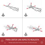 Árvore de Natal Ø95x210cm Neve Artificial com 784 Pontas de Ramos Ignífugos e Suporte de Aço Decoração de Natal para Interiores Verde e Branco