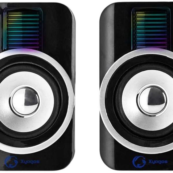 Colunas Gaming XYAGOS RGB 2x15W USB (Preto) - NEDIS