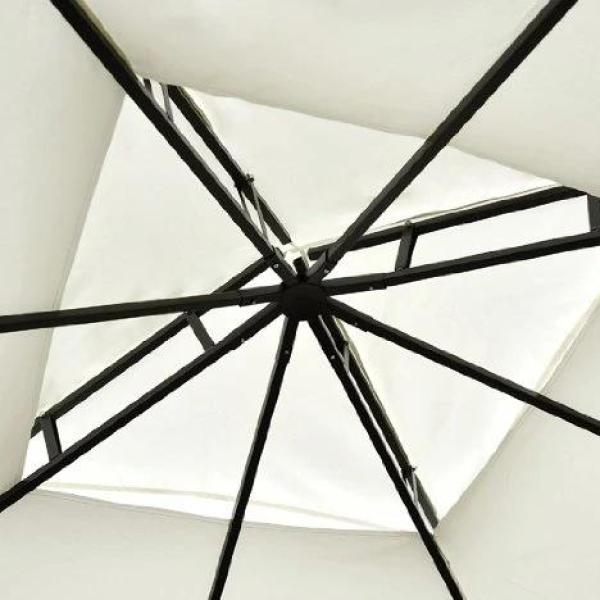 Toldo de Substituição 3x3m para Pérgolas Toldo de Substituição de Pérgolas de Jardim Creme