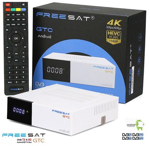 Receptor COMBO 4K (DVB - T2 / S2 / C ISDB - T Android 6.0) 2GB/16GB TV ANDROID - FREESAT