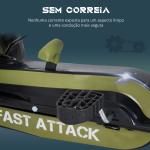 Go - Kart a pedais para crianças acima de 3 anos com freio embreagem assento ajustável máx. 35 kg 105x54x61cm Verde